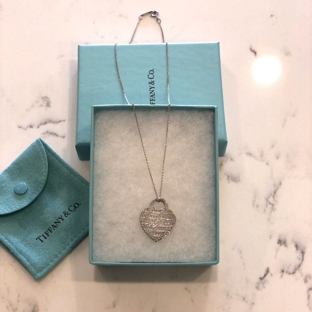 Sterling silver Tiffany & Co heart necklace. Special edition — NYC 5th Ave.